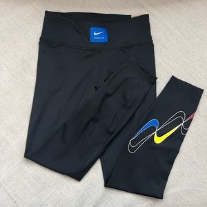 NEW Nike Black with colors Running Leggings